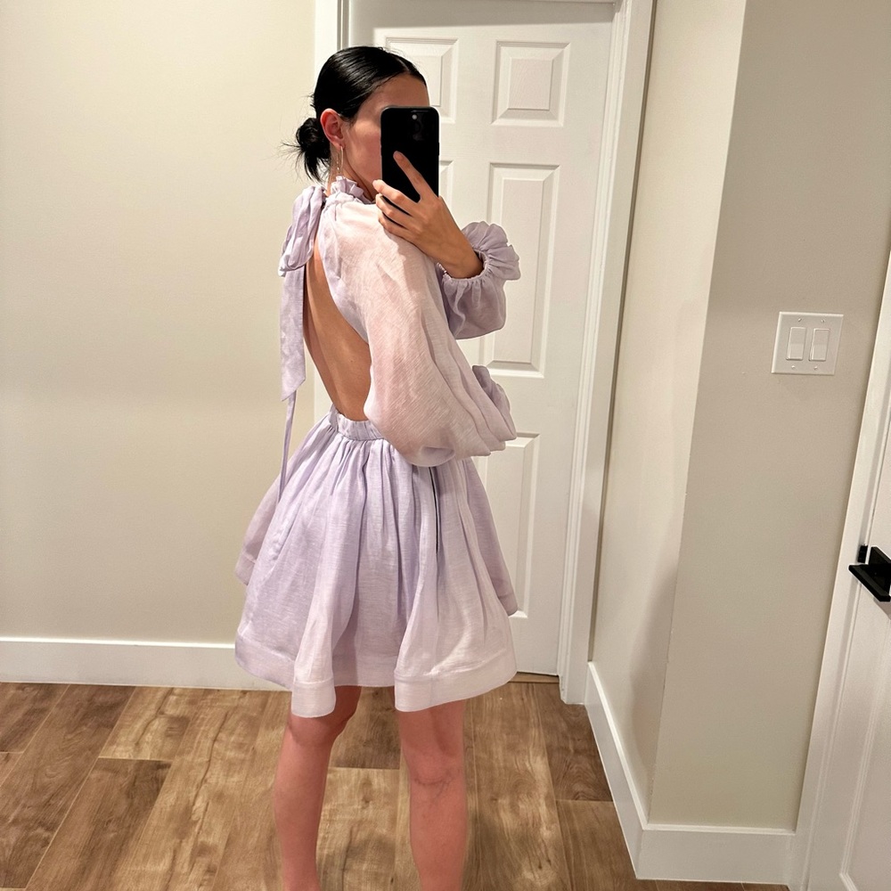 ZIMMERMAN Luminous Long Sleeve Mini Dress